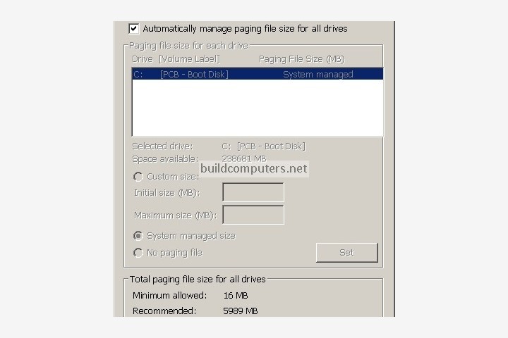 Windows Paging File